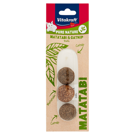 Vitakraft Pure Nature Matatabi & Catnip Balls 3 pz