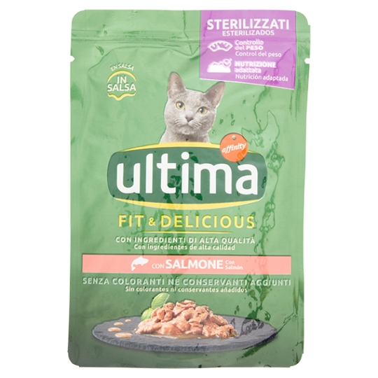 Ultima Cat Sterilizzati Fit & Delicious con Salmone in Salsa 85 g