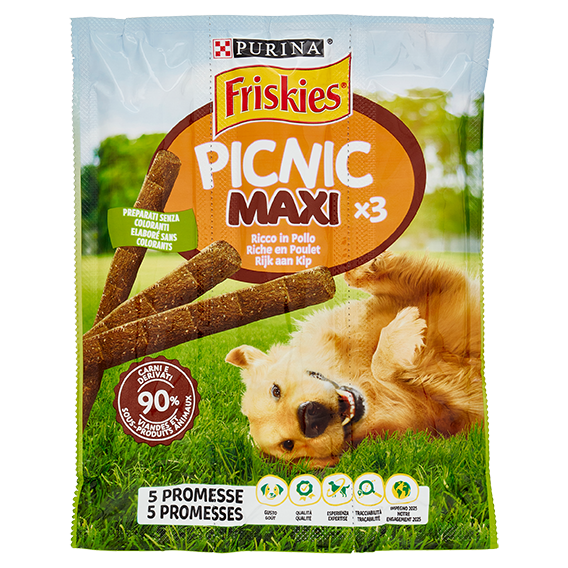 PURINA FRISKIES Picnic Maxi Pollo 3 snacks 45 g