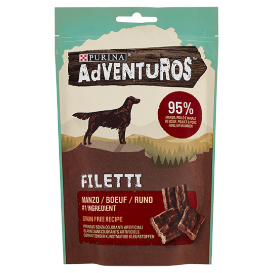 PURINA ADVENTUROS Filetti Manzo, Pollo e Maiale 70 g