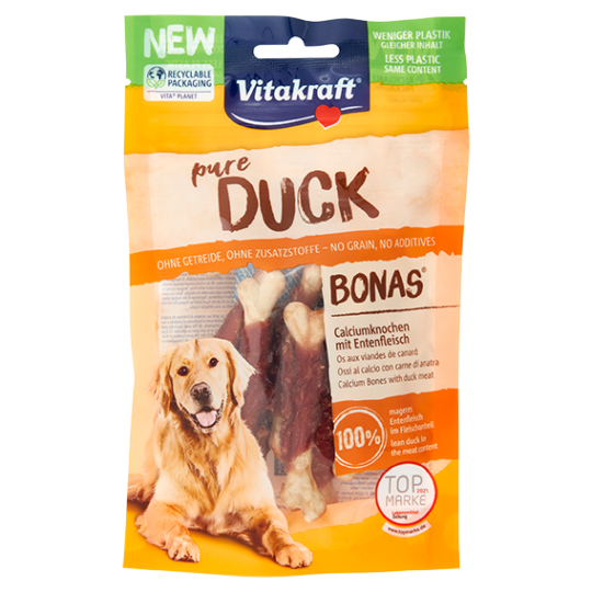 Vitakraft pure Duck Bonas Ossi al calcio con carne di anatra 80 g