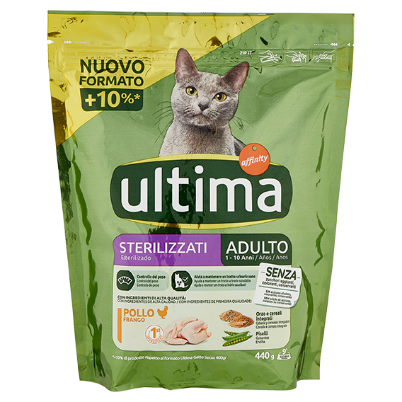 Ultima Cat Sterilizzati Adulto 1-10 Anni Pollo 440 g
