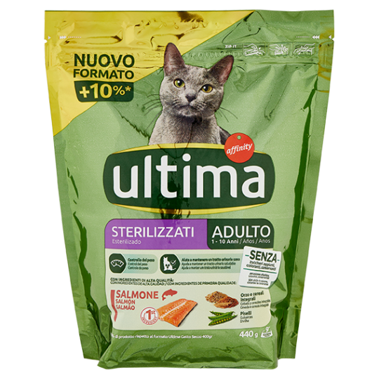 Ultima Cat Sterilizzati Adulto 1-10 Anni Salmone 440 g