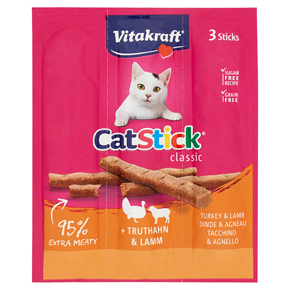 Vitakraft CatStick classic Tacchino & Agnello 3 Sticks 18 g