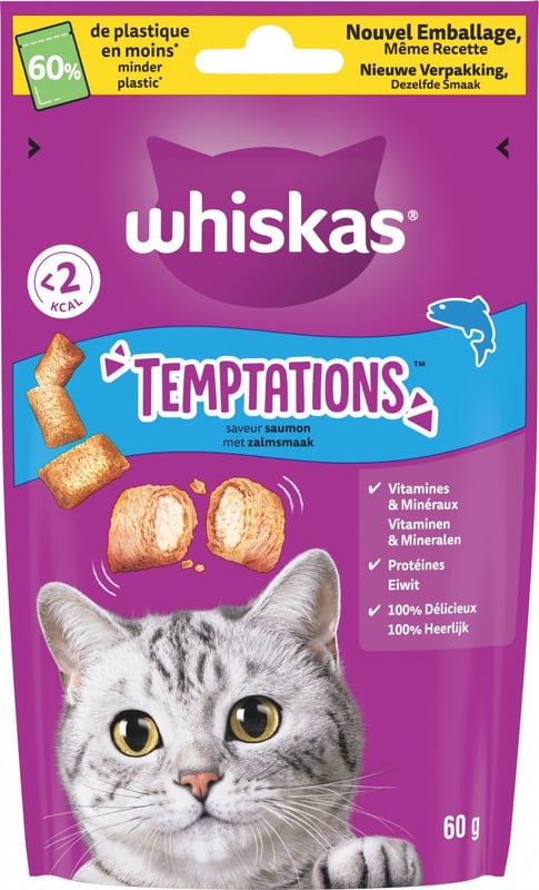 Whiskas Gatto Temptations 60g Salmone
