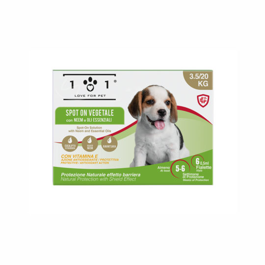 SPOT ON VEGETALE CANE 3.5 / 20 kg e CUCCIOLI