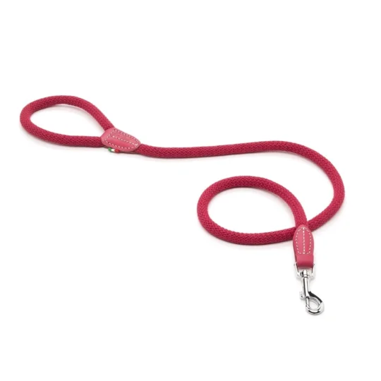 BIANCA GUINZAGLIO IN CORDA DI COTONE ROSA 120XØ1,2 CM