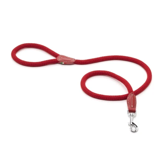 BIANCA GUINZAGLIO IN CORDA DI COTONE ROSSO 120XØ1,2 CM