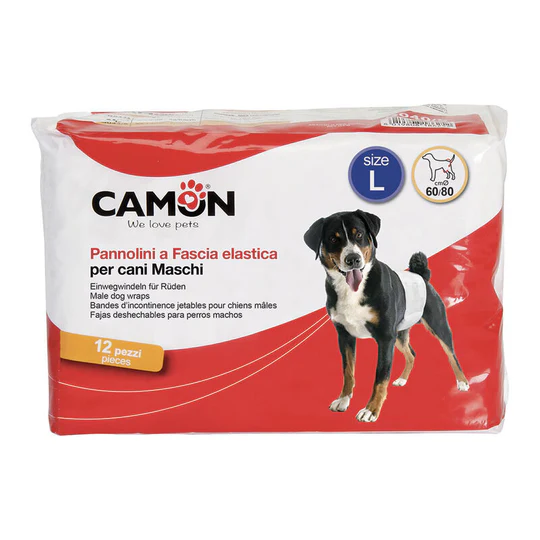 CAMON PANNOLINI Assorbenti (8p) x fascia igienica CAMON Cani Maschi - Tg5