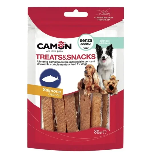CAMON SNACKS Salmon Strips & fishskin (80gr)