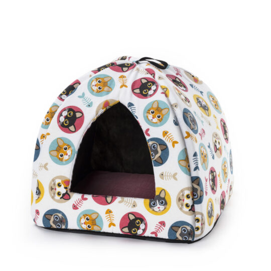 PIRAMIDE CLEO MULTICOLOR CATS 40X40X40H CM CUSC. ESTR.