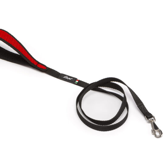 GUINZAGLIO CON IMP. IN SOFFICE RETE COLORATA ROSSO 115X1,5 CM