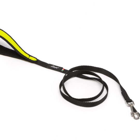 GUINZAGLIO CON IMP. IN SOFFICE RETE COLORATA GIALLO 115X1,5 CM