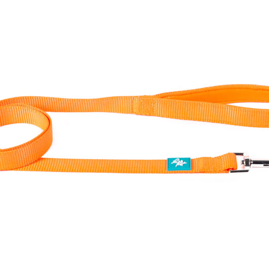 GUINZAGLIO IN NYLON ARANCIO FLUO M 120X2,0 CM