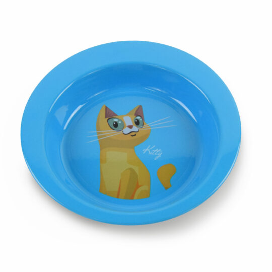 CIOTOLA PER GATTI KITTY IN ACCIAIO INOX SMALTATO 300 ML COLORI ASS.