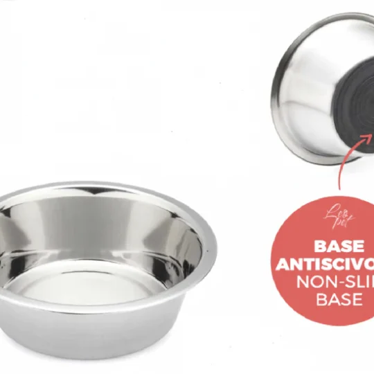 CIOTOLA STANDARD IN ACCIAIO INOX 240 ML CON ANTISCIVOLO