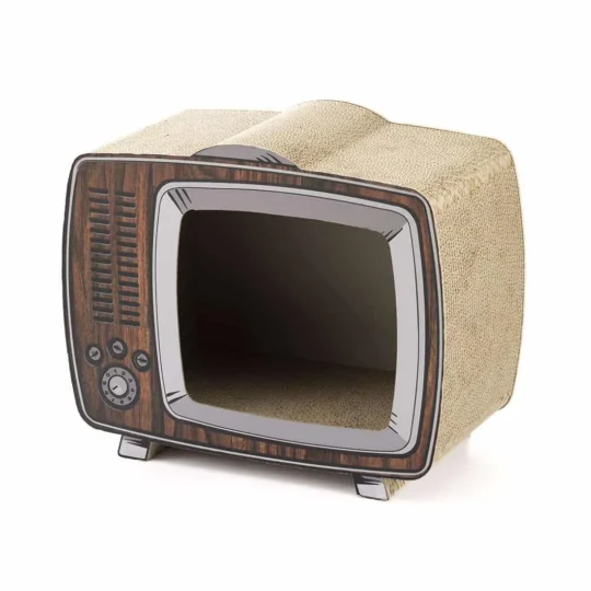 CUCCIA TIRAGRAFFI IN CARTONE TV COLOR 43X23X35H CM