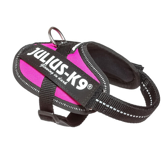 JULIUS K9 IDC POWERHARNESS PETTORINA ROSA SCURO BABY1 29 36 CM 0,8 3 KG