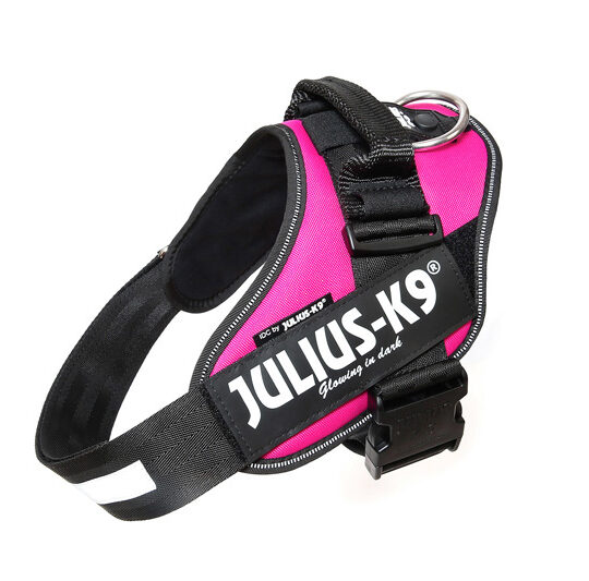 JULIUS-K9 POWERHARNESS PETTORINA ROSA SCURO 1 63-85CM, 23-30KG