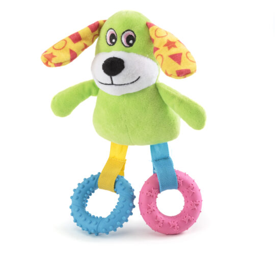 LEOPET CANE IN PELUCHE E TPR 25X20 CM