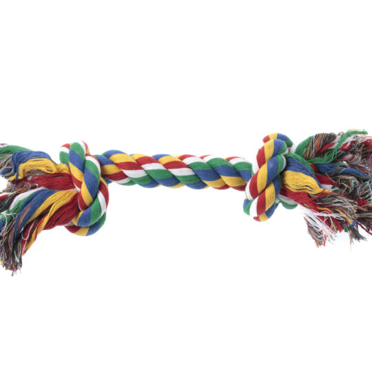 LEOPET NODO IN COTONE INTRECCIATO MULTICOLORE XL 45 CM