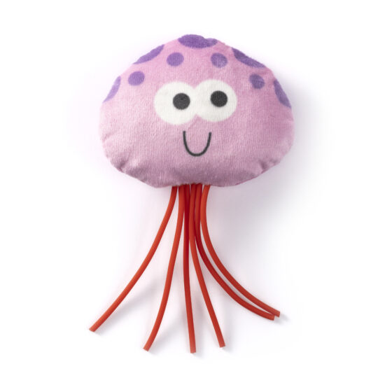 LEOPET OCEAN MEDUSA IN TESSUTO E GOMMA CON ERBA GATTA 12X7 CM