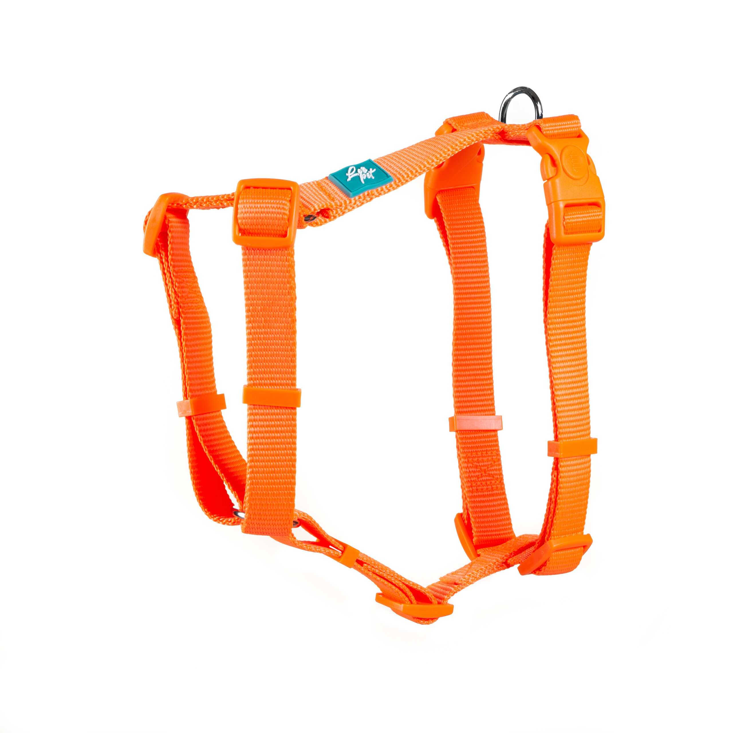 LEOPET PETTORINA AD H IN NYLON ARANCIO FLUO S 40-57X1,5 CM