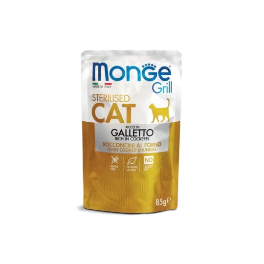 MONGE CAT GRILL ADULT STERILISED GALLETTO 85GR BUSTE