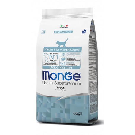MONGE CAT KITTEN TROTA 1,5KG NEW