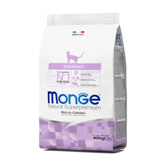 MONGE CAT STERILISED POLLO 400GR MONOPROTEICO