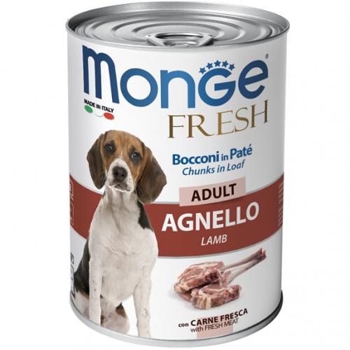 MONGE DOG FRESH UM ADULT AGNELLO 400GR LATTINA BOCCONI IN PATE