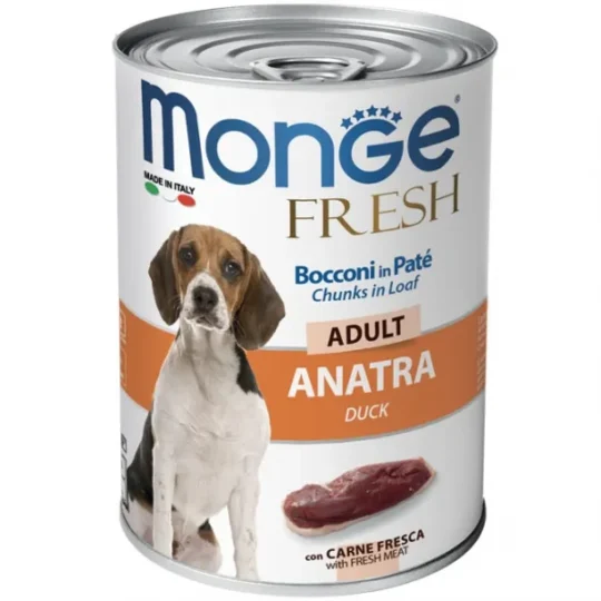 MONGE DOG FRESH UM ADULT ANATRA 400GR LATTINA BOCCONI IN PATE