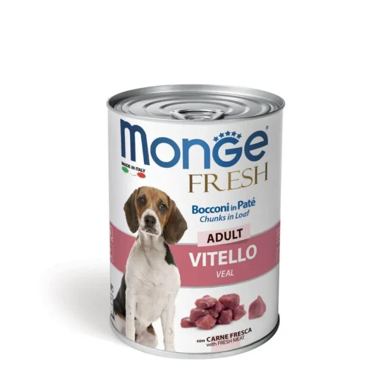 MONGE DOG FRESH UM ADULT VITELLO 400GR LATTINA BOCCONI IN PATE