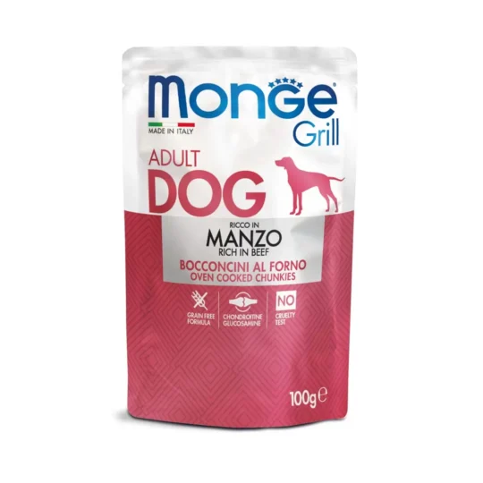 MONGE DOG GRILL MANZO 100GR BUSTE