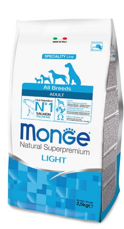 MONGE DOG LIGHT SALMONE RISO 2,5KG ALL BREEDS