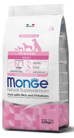 MONGE DOG MAIALE RISO PATATE 2,5KG ALL BREEDS ADULT