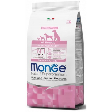 MONGE DOG PUPPY JUNIOR MAIALE RISO PATATE 2,5KG ALL BREEDS