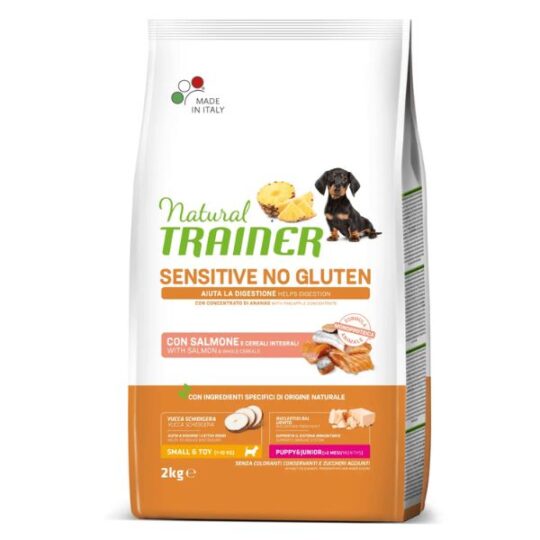 NATURAL TRAINER SENSITIVE MINI PUPPY&JUNIOR SALMONE 2KG NO GLUTEN