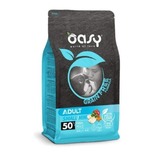 Oasy Dry Dog GRAIN FREE - ADULT SMALL MINI PESCE 2,5 Kg