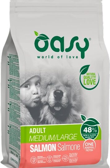 Oasy Dry Dog OAP - ADULT MEDIUM LARGE SALMONE 12 Kg