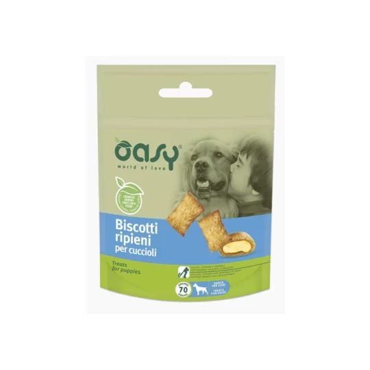 Oasy Snack Dog - BISCOTTI ripieni per CUCCIOLI 70 gr