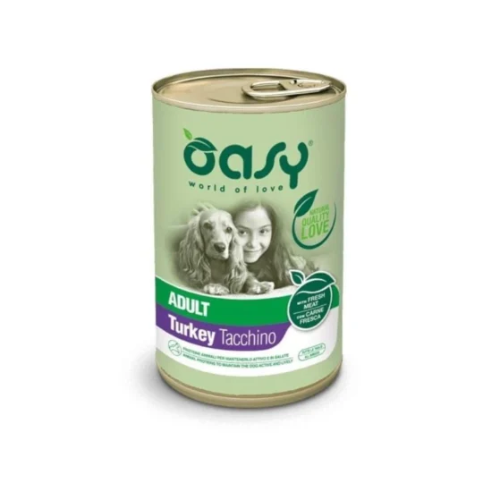Oasy Wet Dog Lifestage - ADULT TACCHINO Lattina 400 gr