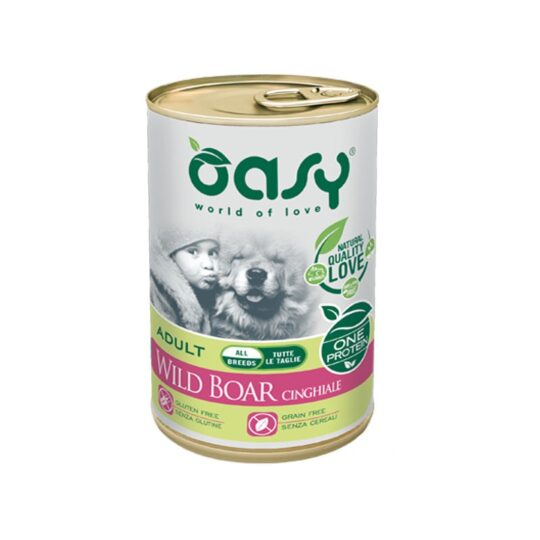 Oasy Wet Dog ONE - ADULT MEDIUM LARGE CINGHIALE Lattina 400 gr