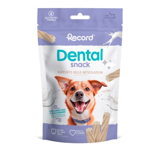 RECORD DENTALSNACK ARTICOLAZIONI SNACK PER CANI GIRANDOLE 75 gr. LATTE