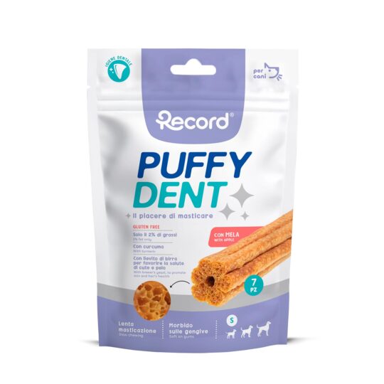 RECORD PUFFYDENT 7 SNACK MORBIDO PER CANI S 52,5 gr. MELA