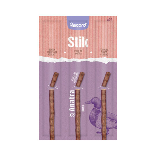 RECORD STIK 3X SNACK PER GATTI 6 gr. ANATRA