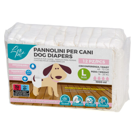 PANNOLINO PER CANI FEMMINE L 16-25 KG