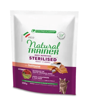 TRA CAT NAT ADULT STERILISED SALMONE 300GR MIRTILLO