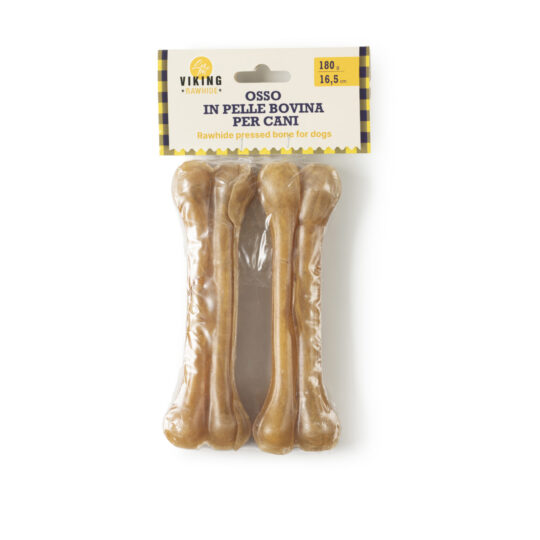 VIKING OSSO IN PELLE BOVINA 2 PZ 180 G 16,5 CM