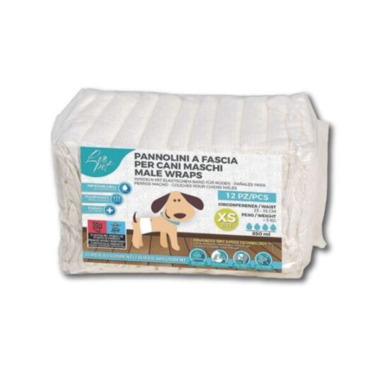 leopet pannolini a fascia cane maschio xs